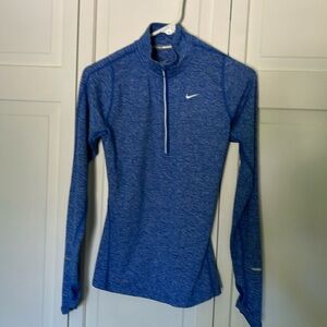 Nike Women's Blue Half Zip Element Top -size XS